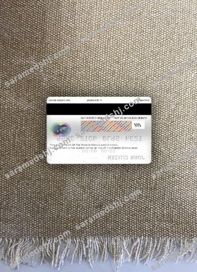 United Kingdom The Pension Service bank mastercard photolook back